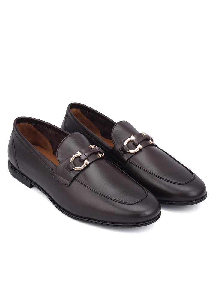 Brown Loafers With Buckle