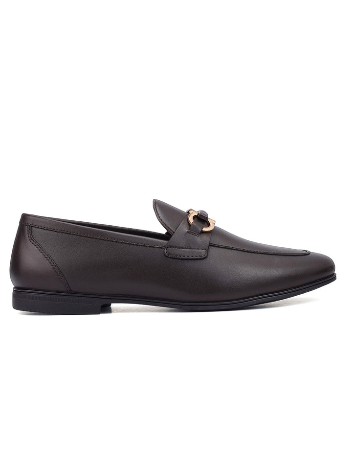 Brown Loafers With Buckle