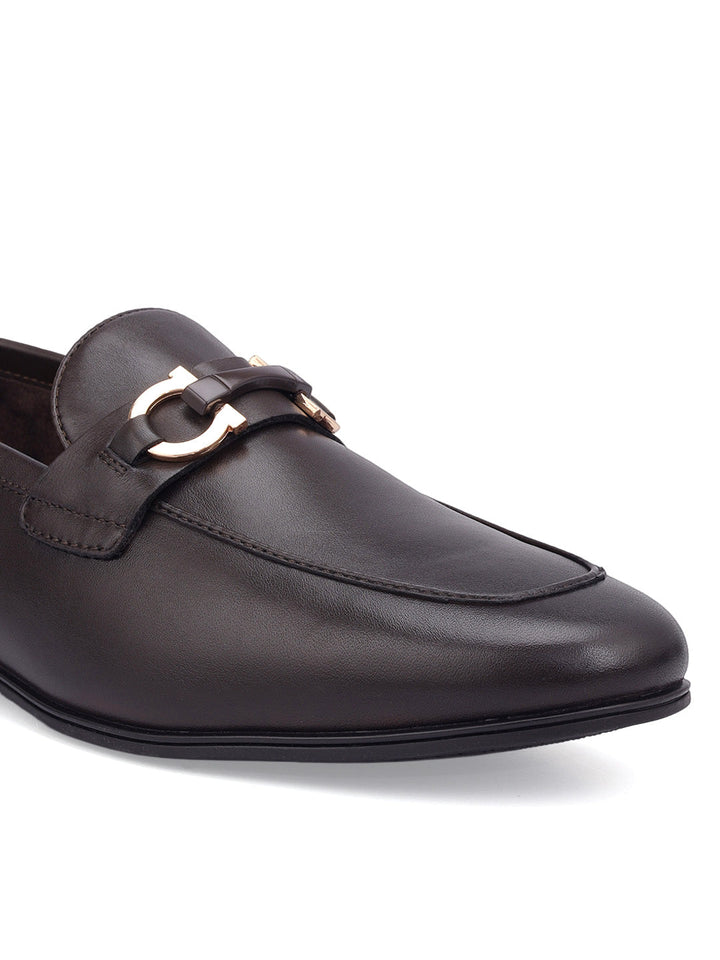 Brown Loafers With Buckle