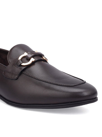 Brown Loafers With Buckle