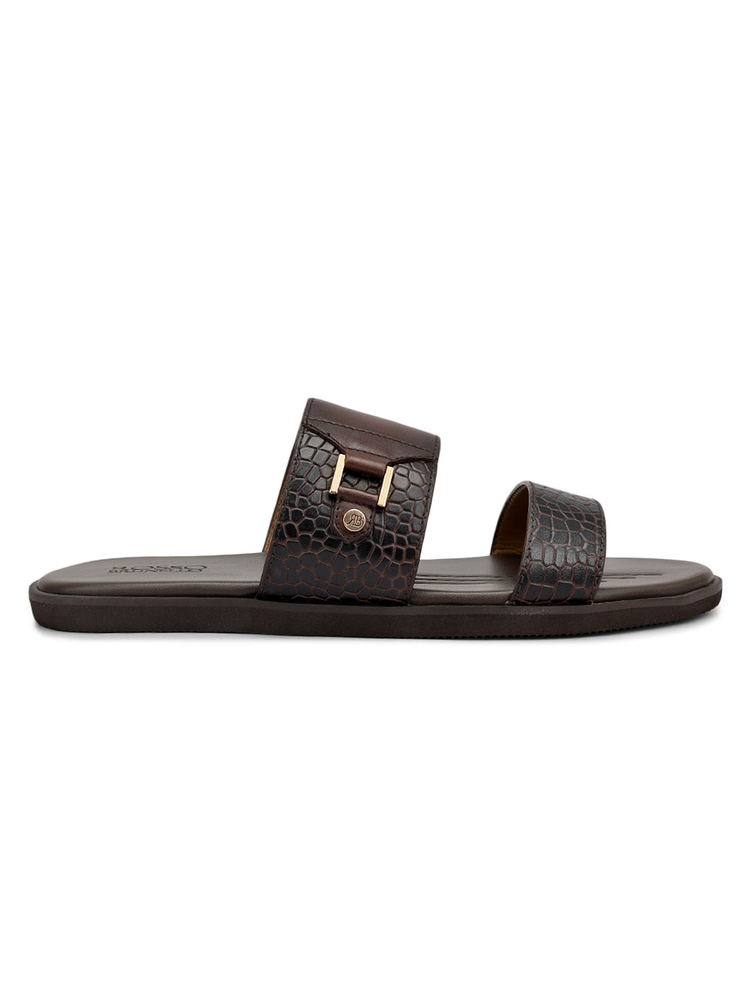 Brown Leather Sliders