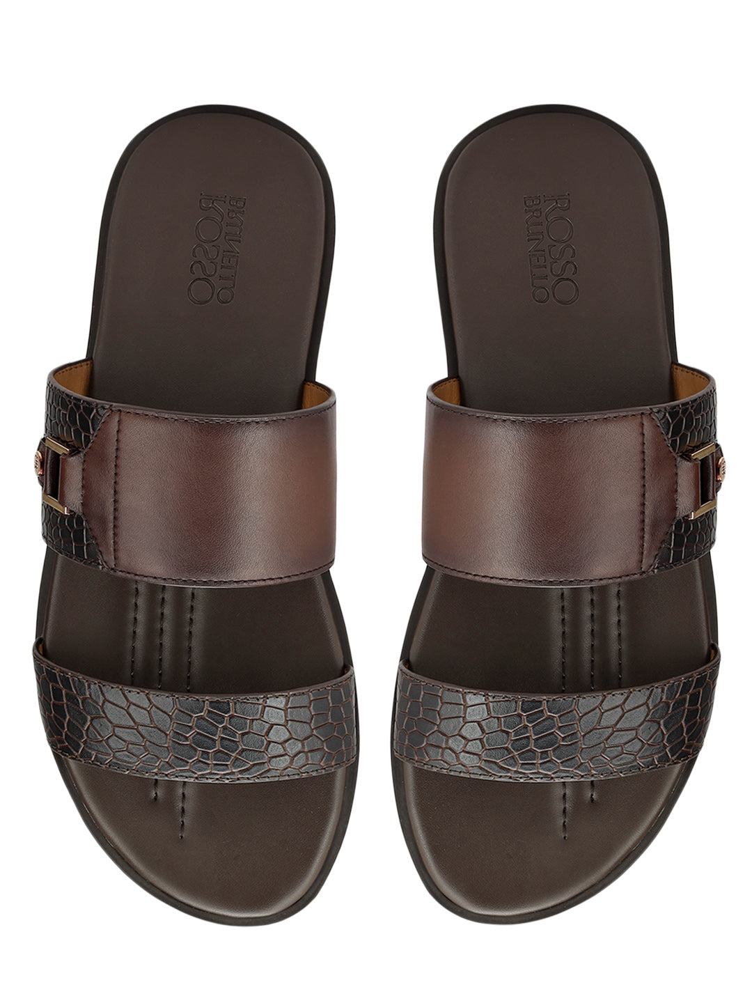 Brown Leather Sliders
