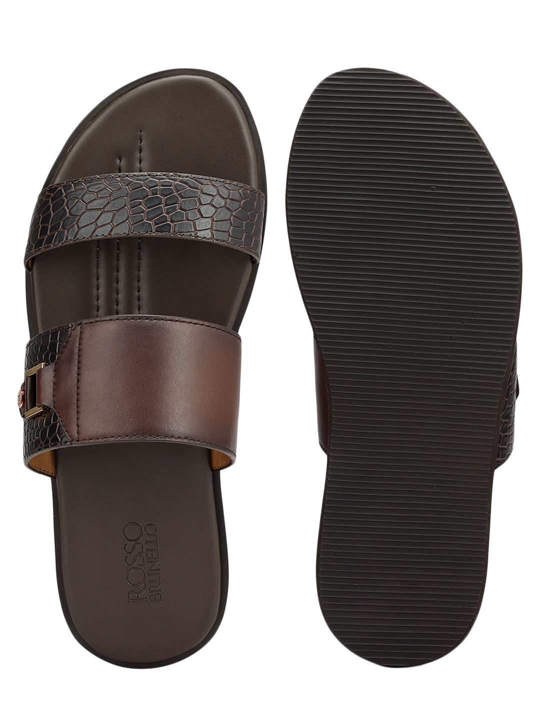 Brown Leather Sliders