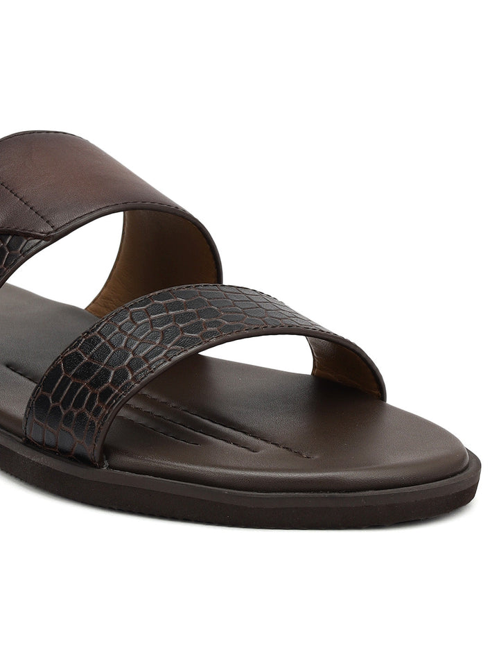 Brown Leather Sliders