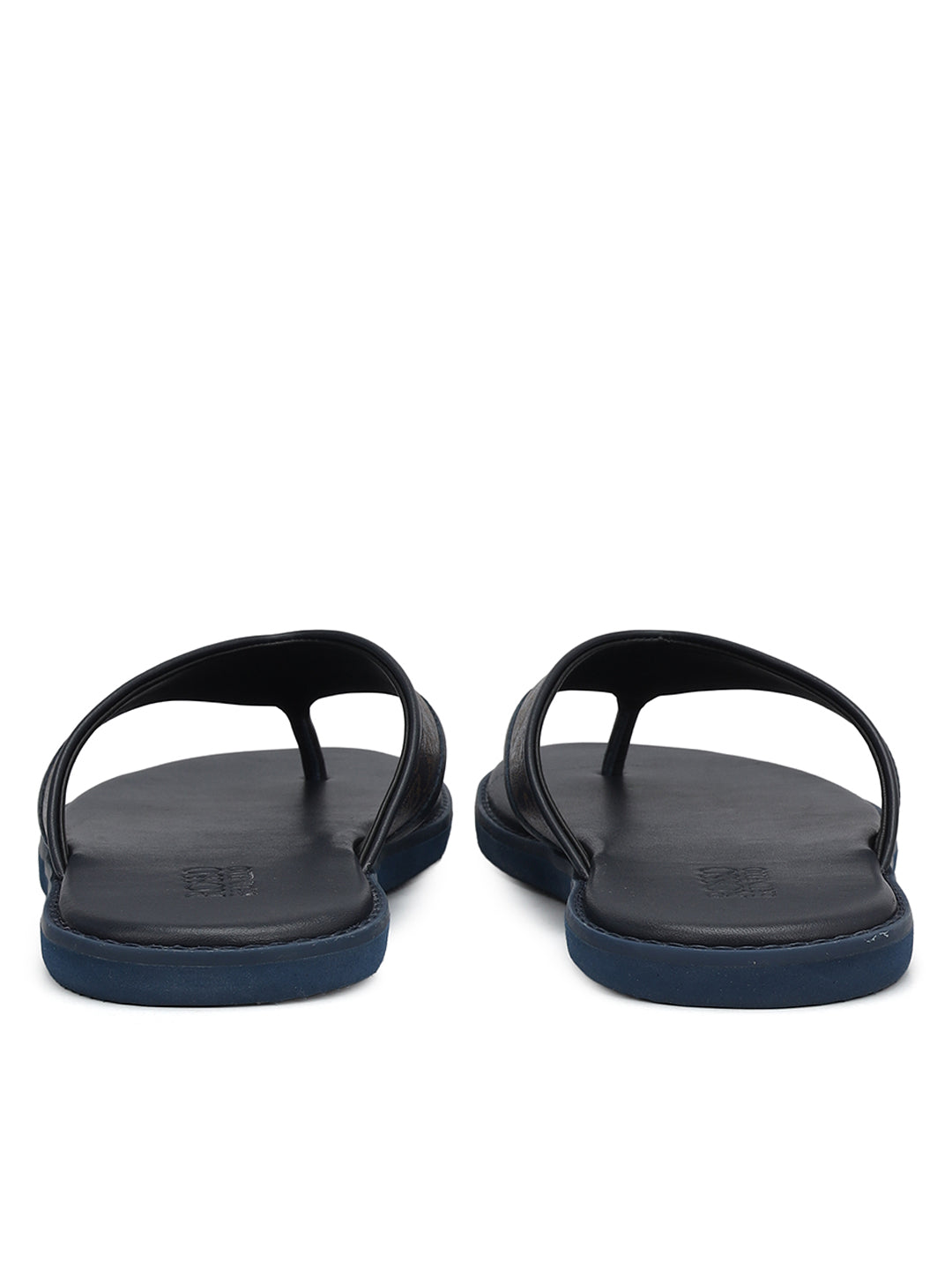 Blue Thong Leather Slippers