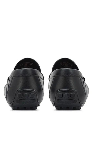 Blue Moccasins With Metal Buckle