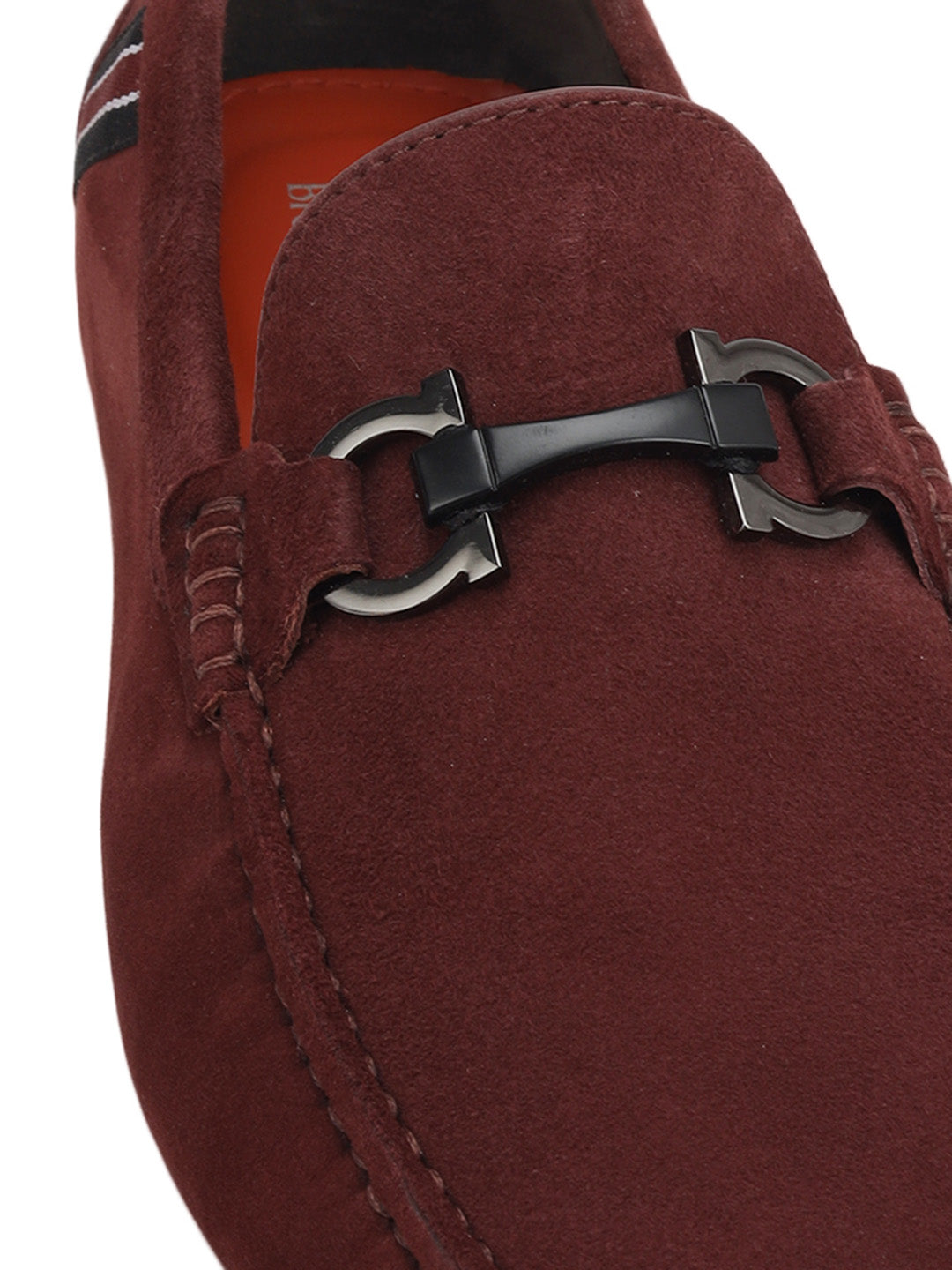 Burgundy Suede Leather Moccasins