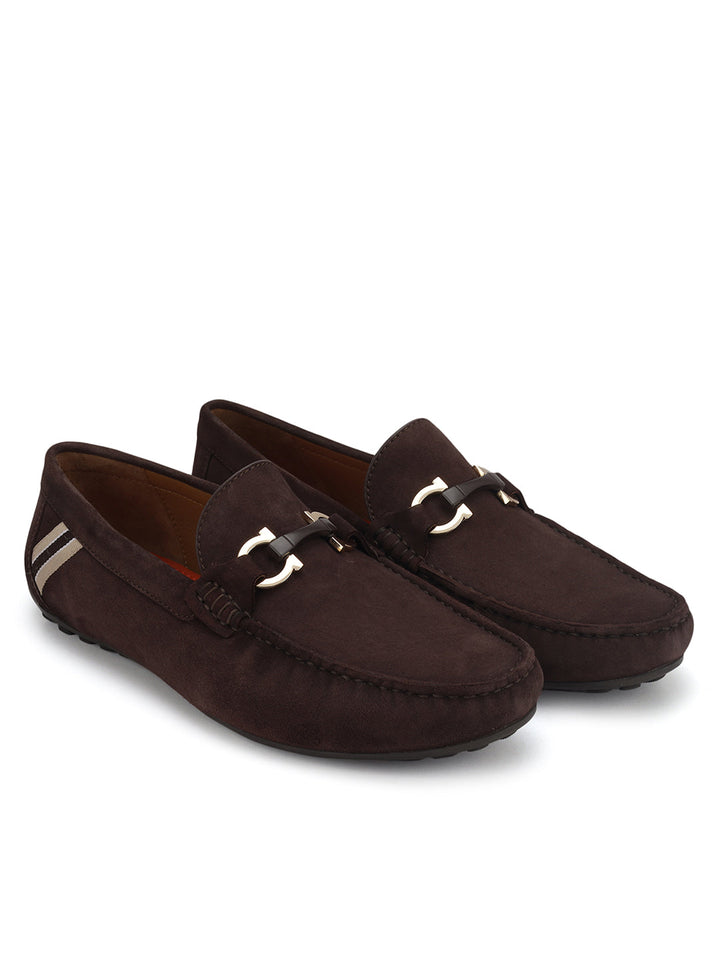 Brown Suede Leather Moccasins