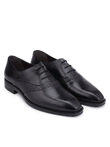 Black Signato Leather Lace Ups