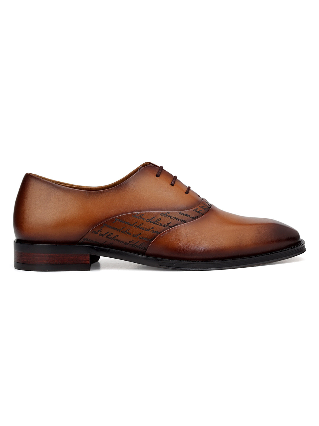 Tan Signato Leather Lace Ups