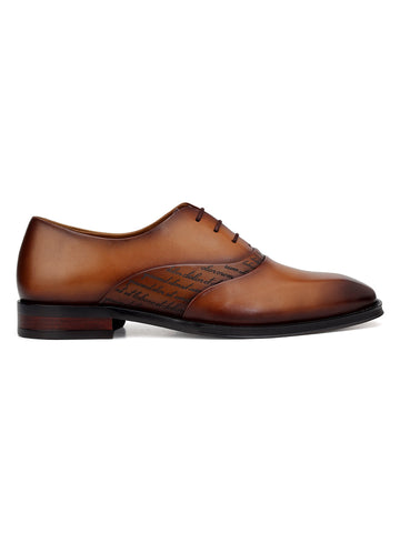 Tan Signato Leather Lace Ups