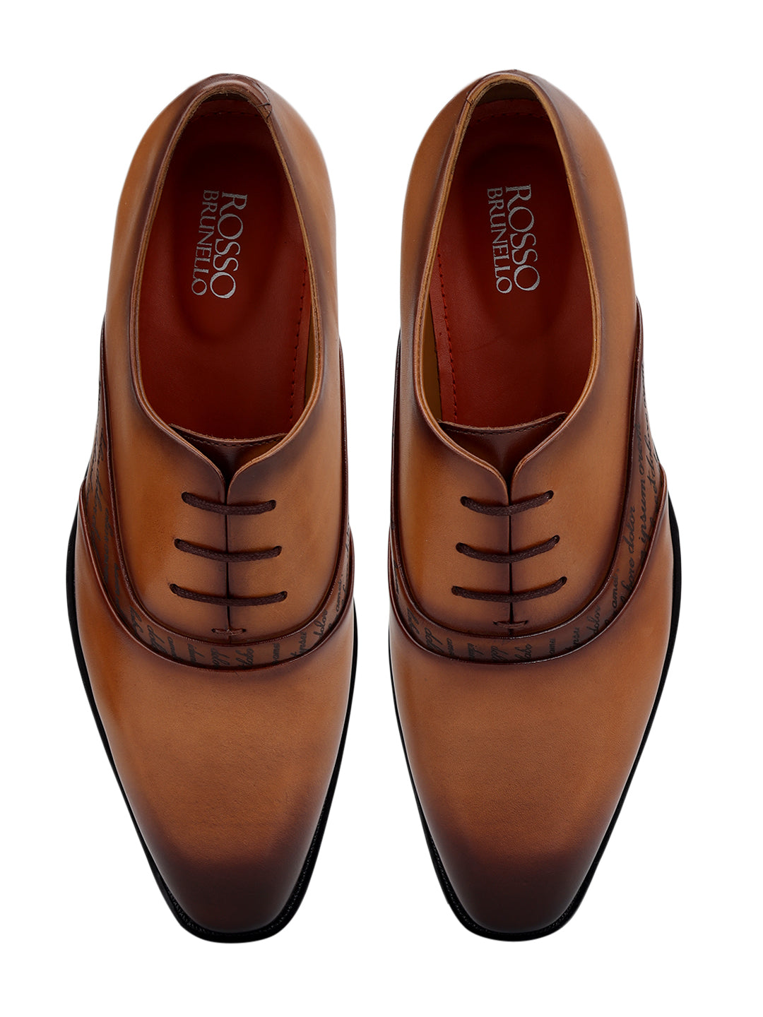 Tan Signato Leather Lace Ups