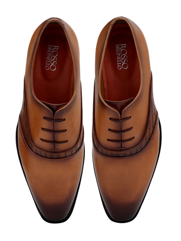 Tan Signato Leather Lace Ups