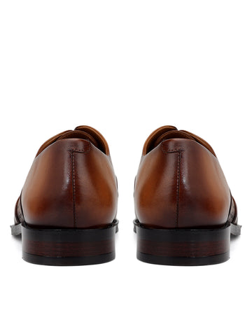 Tan Signato Leather Lace Ups