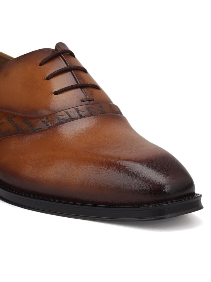 Tan Signato Leather Lace Ups