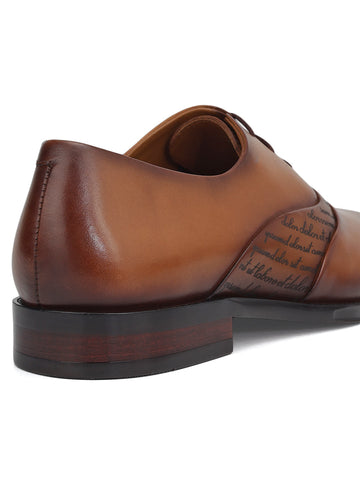 Tan Signato Leather Lace Ups
