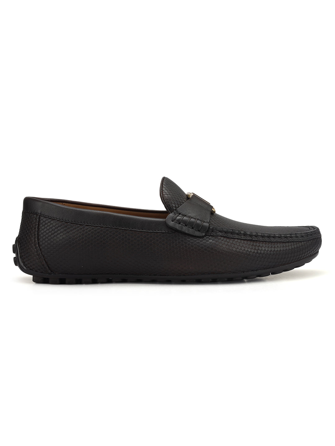 Brown Moccasins With Logo Buckle