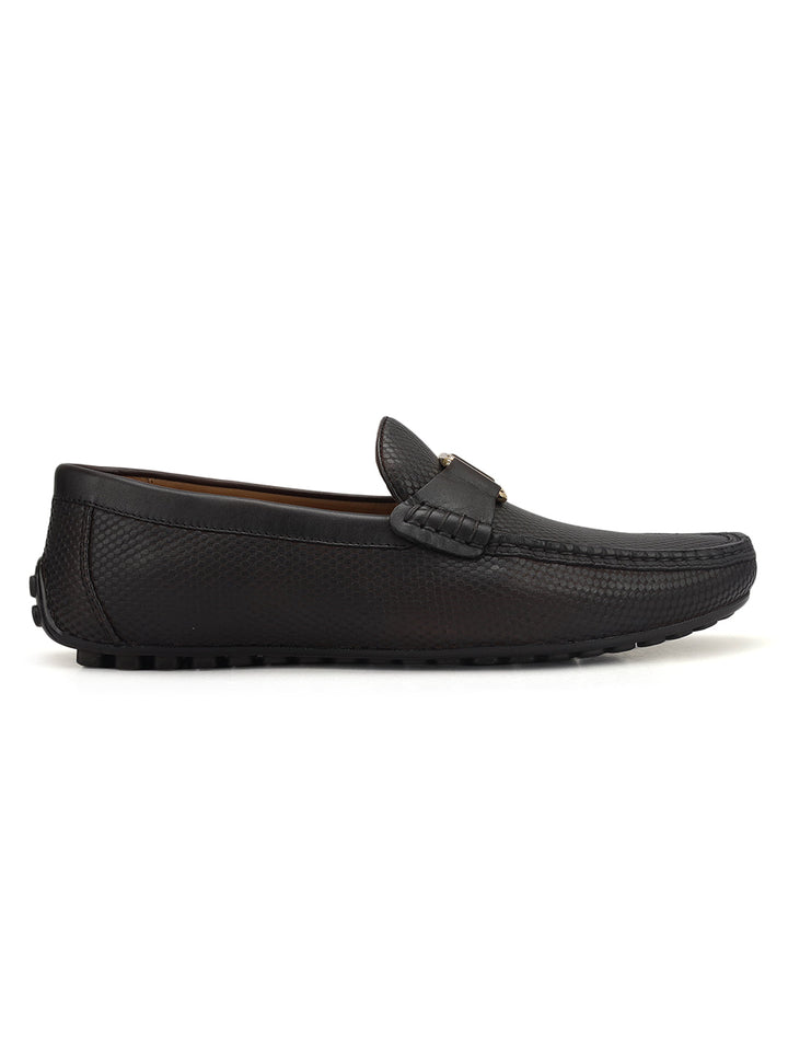 Brown Moccasins With Logo Buckle