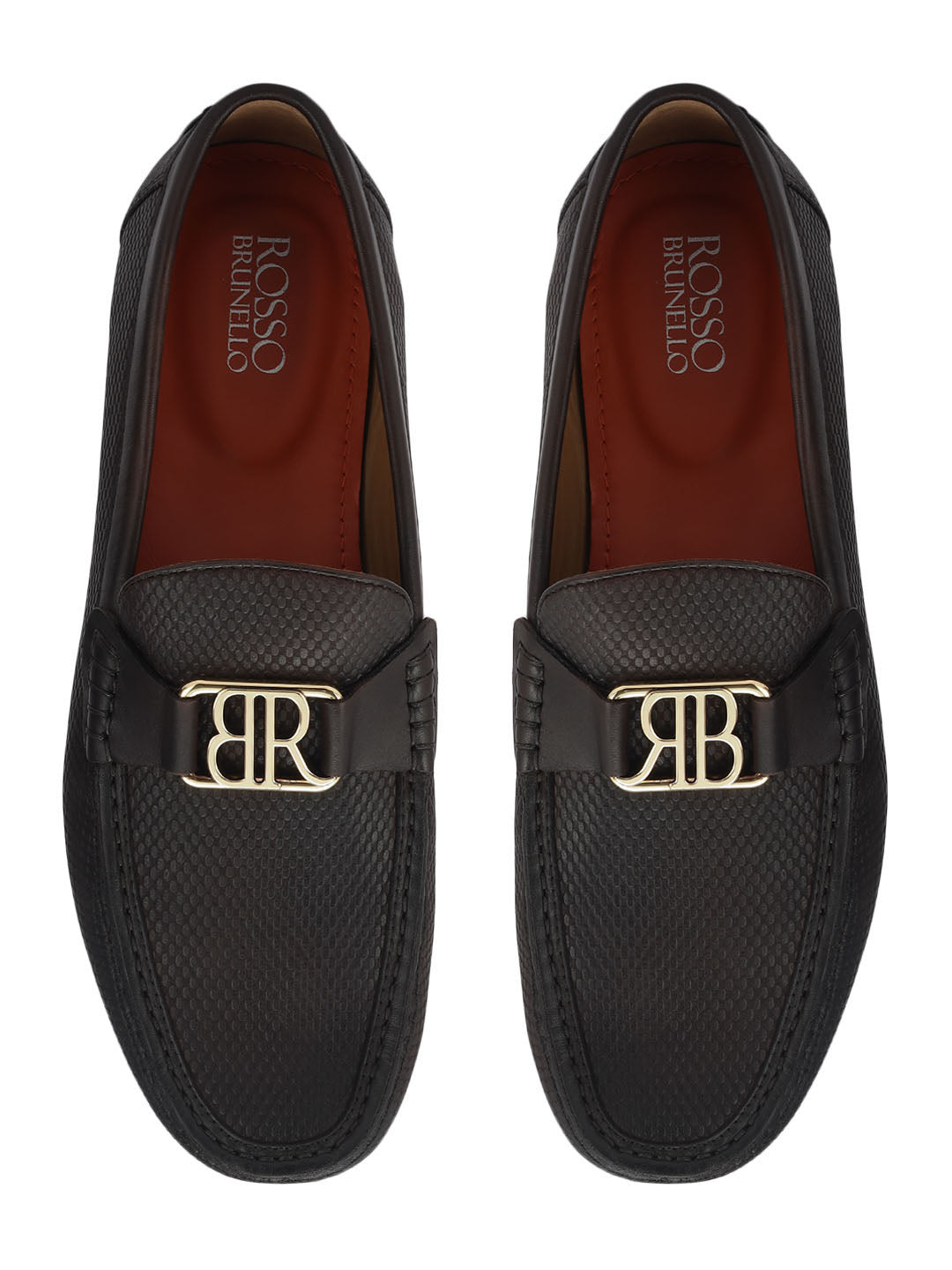 Brown Moccasins With Logo Buckle