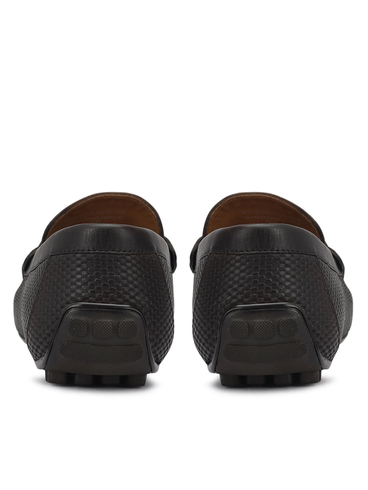 Brown Moccasins With Logo Buckle