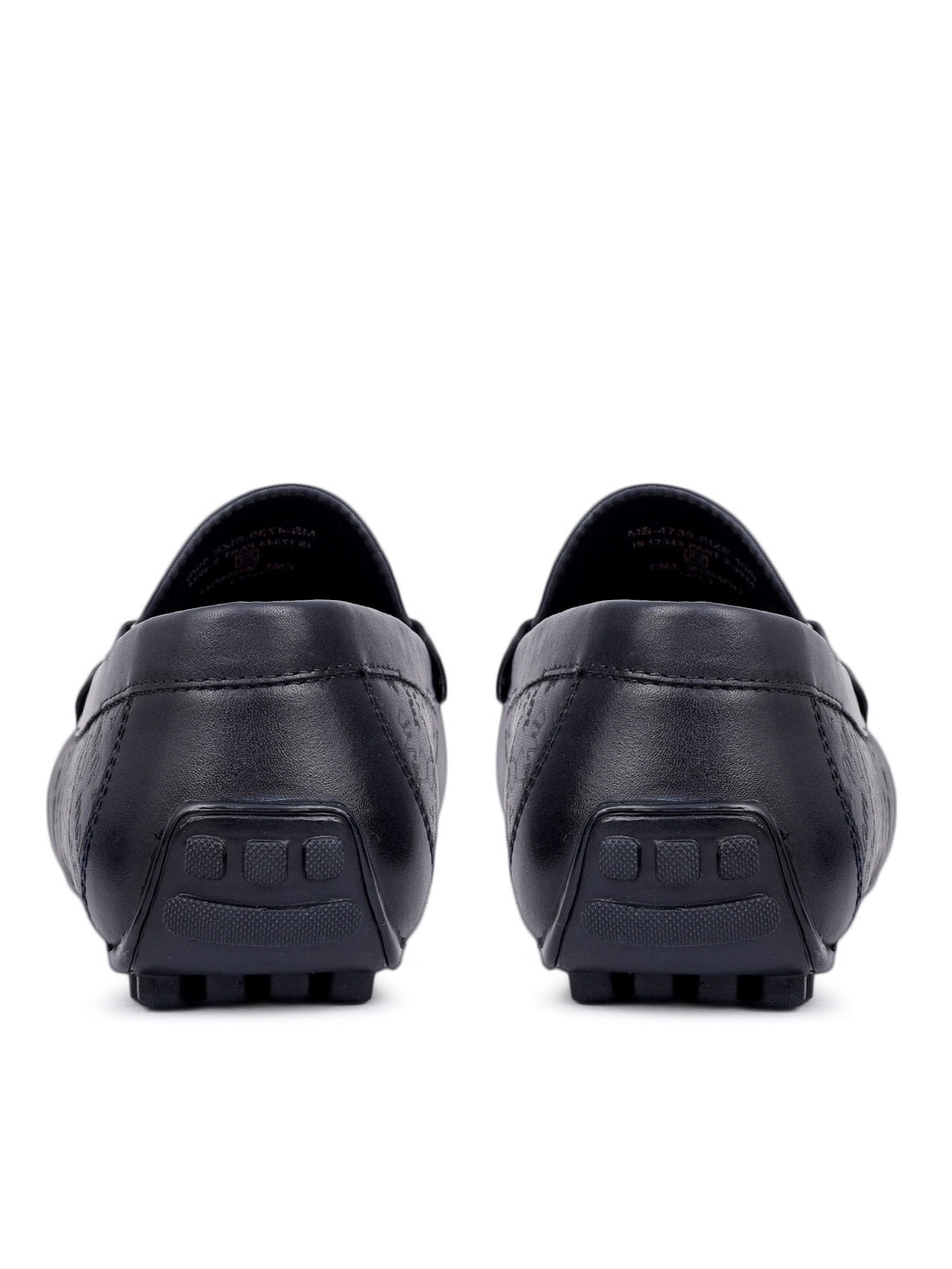 Blue Leather Moccasins With Panel