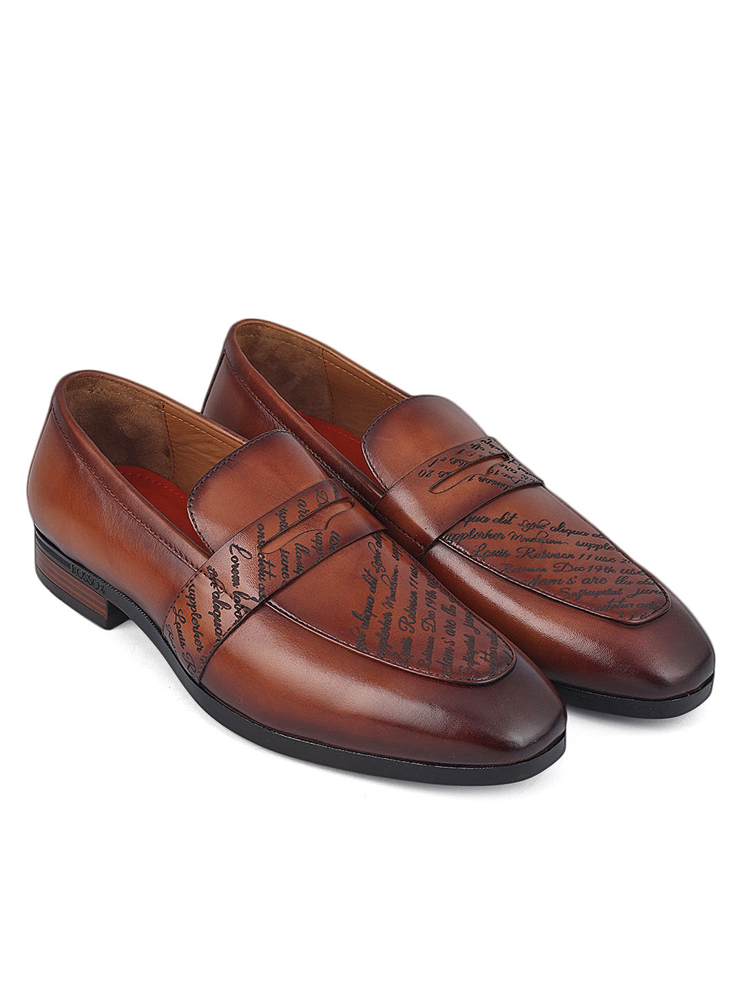 Tan Formal Leather Loafers
