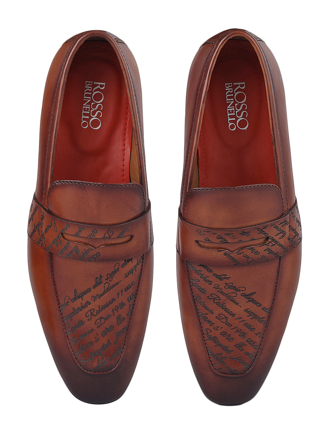 Tan Formal Leather Loafers