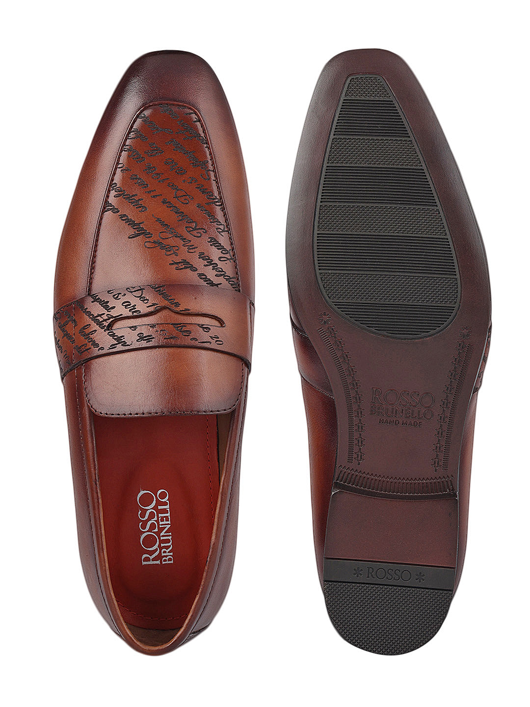 Tan Formal Leather Loafers