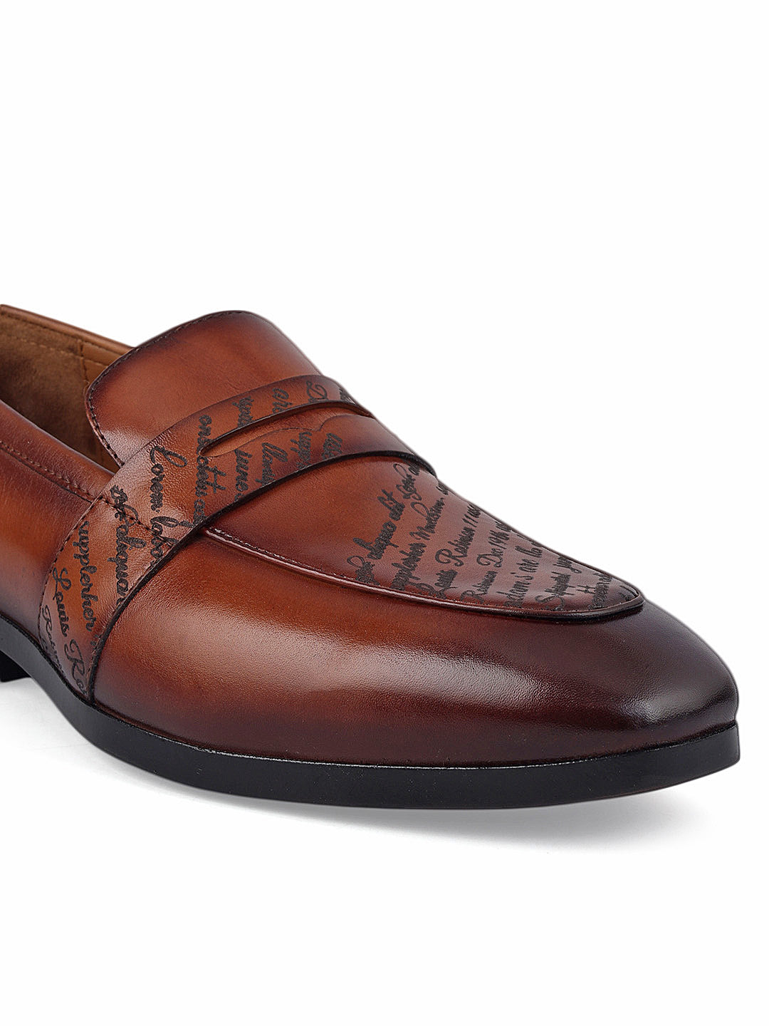 Tan Formal Leather Loafers