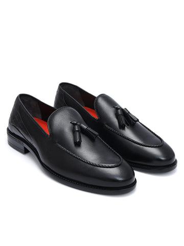 Black Loafers With Tassels