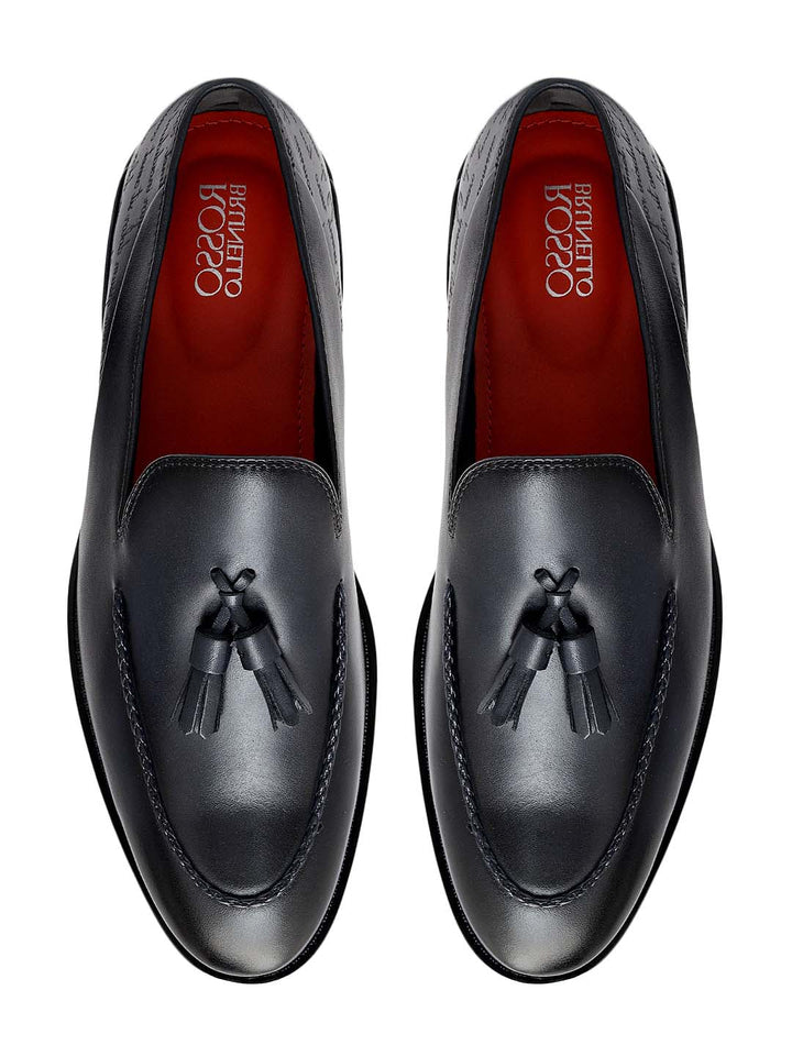 Blue Loafers With Tassels