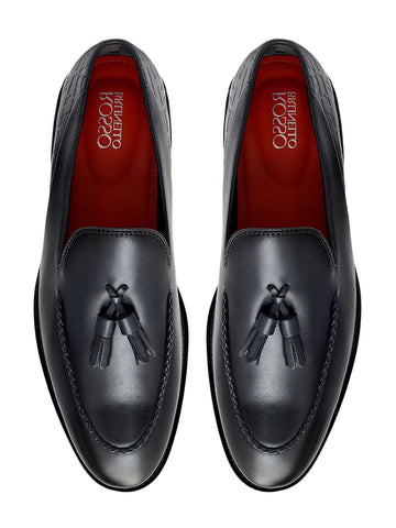 Blue Loafers With Tassels