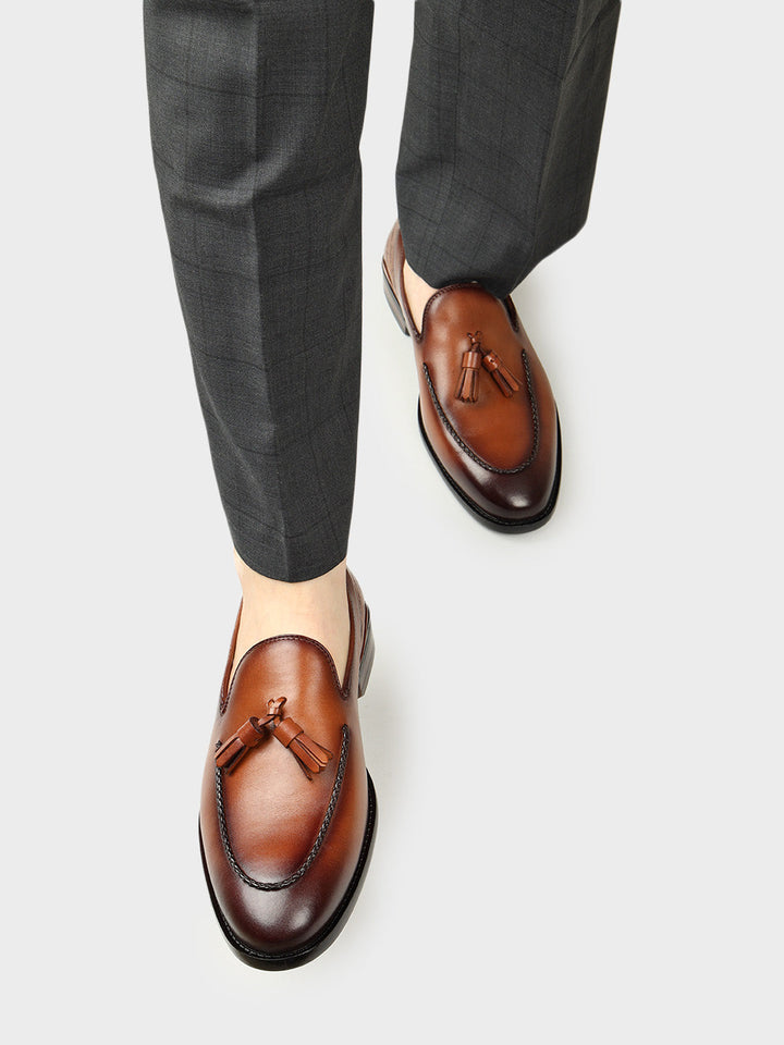 Tan Loafers With Tassles