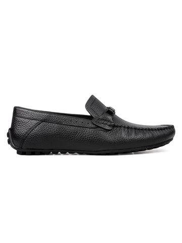 Black Moccasins with Braided Accent