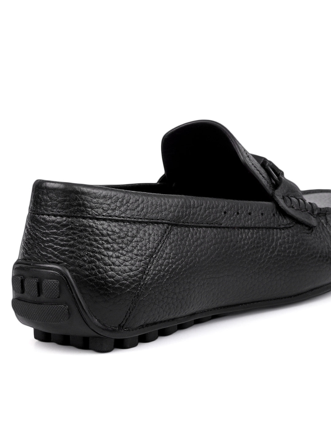 Black Moccasins with Braided Accent
