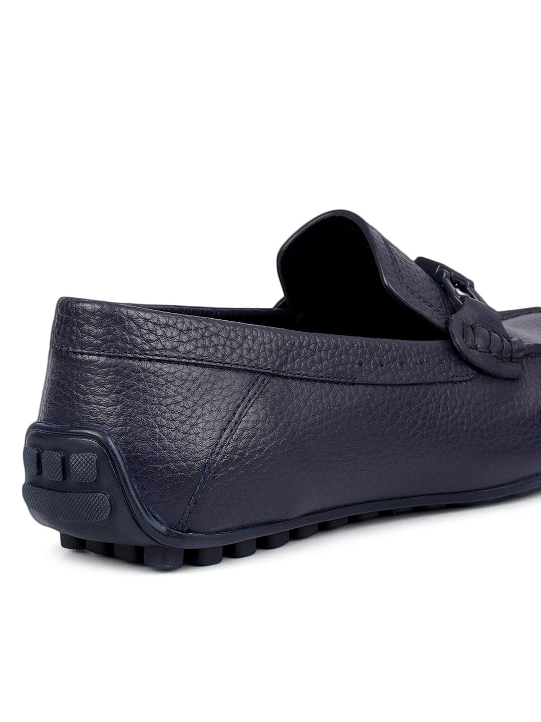 Blue Moccasins with Braided Accent