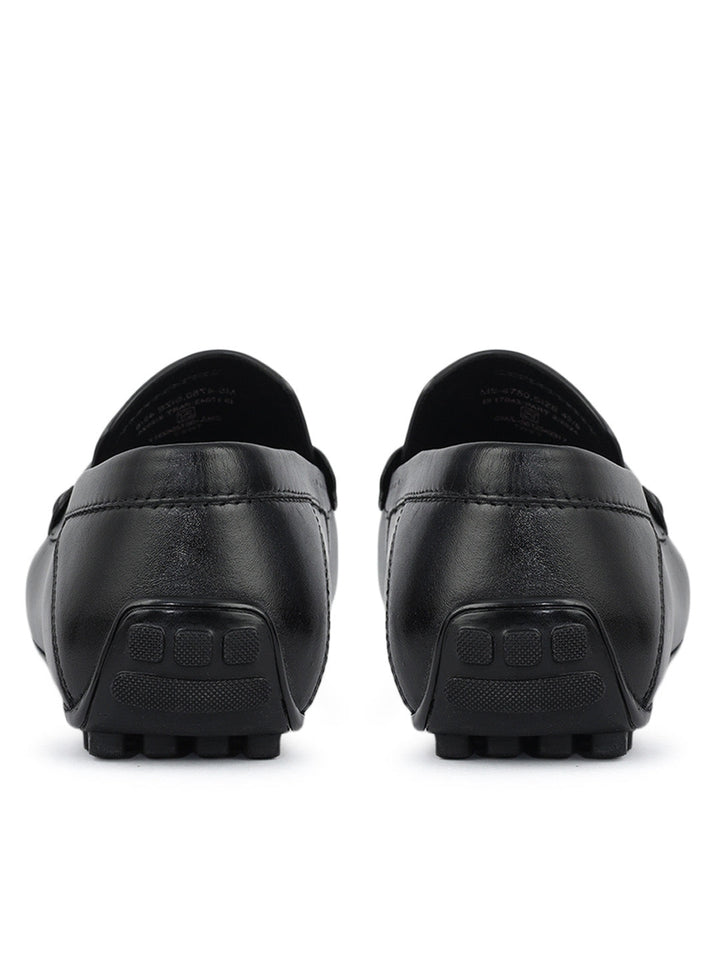 Black Metal Bit Moccasins