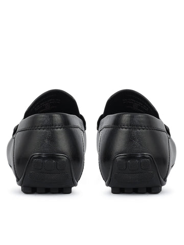 Black Metal Bit Moccasins