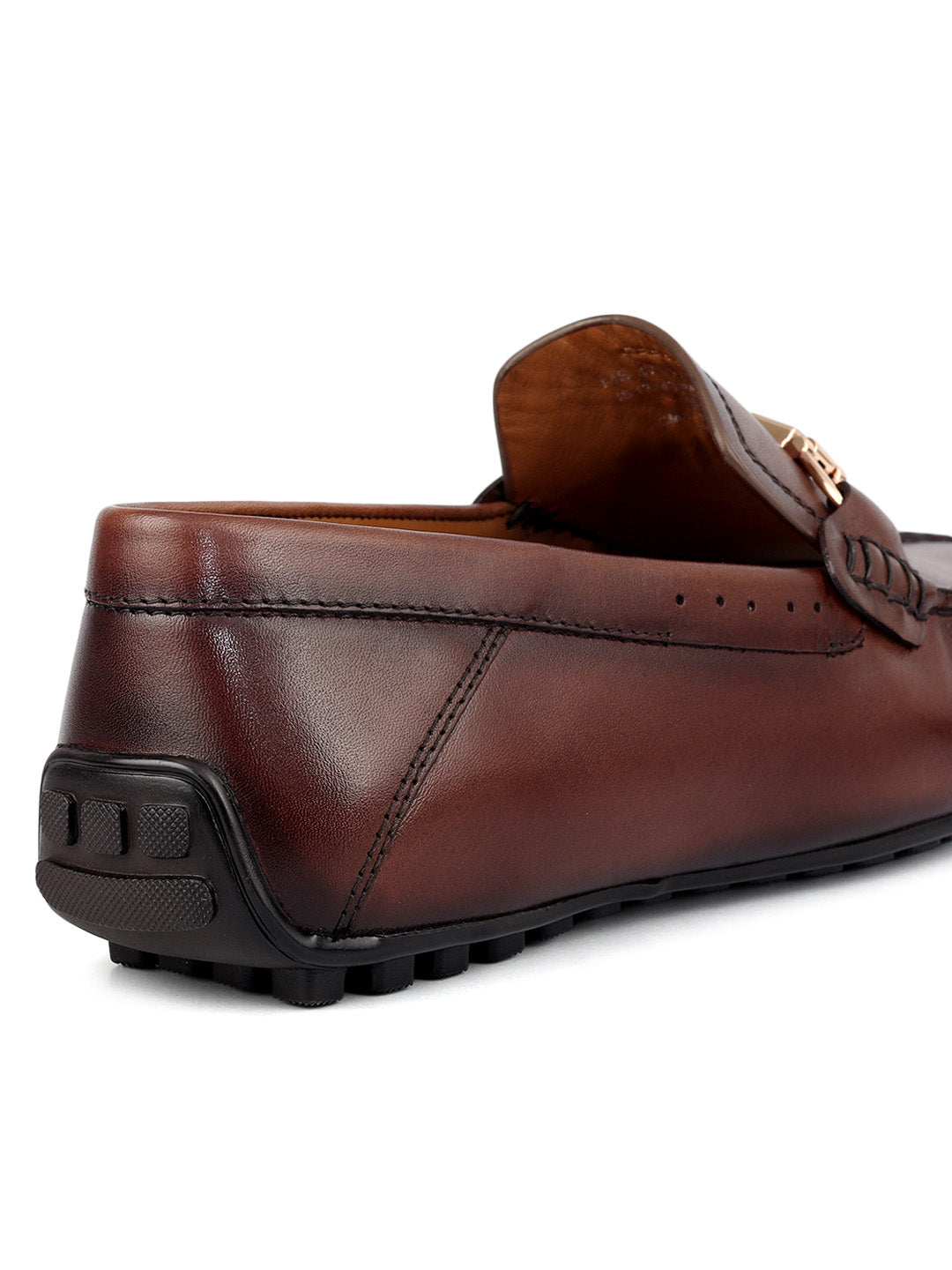 Brown Metal Bit Moccasins