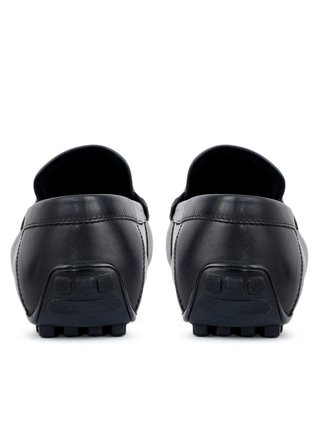 Blue Metal Bit Moccasins
