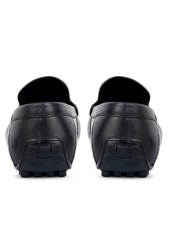 Blue Metal Bit Moccasins