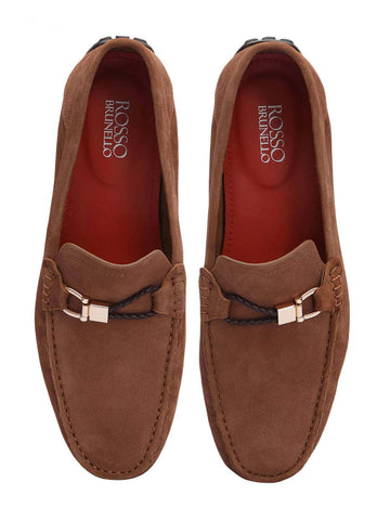Brown Suede Leather Moccasins