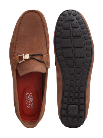 Brown Suede Leather Moccasins