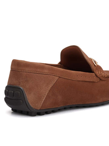 Brown Suede Leather Moccasins