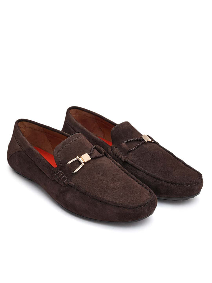 Brown Suede Leather Moccasins