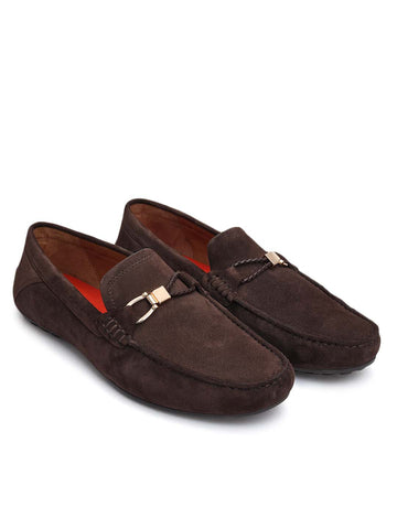 Brown Suede Leather Moccasins