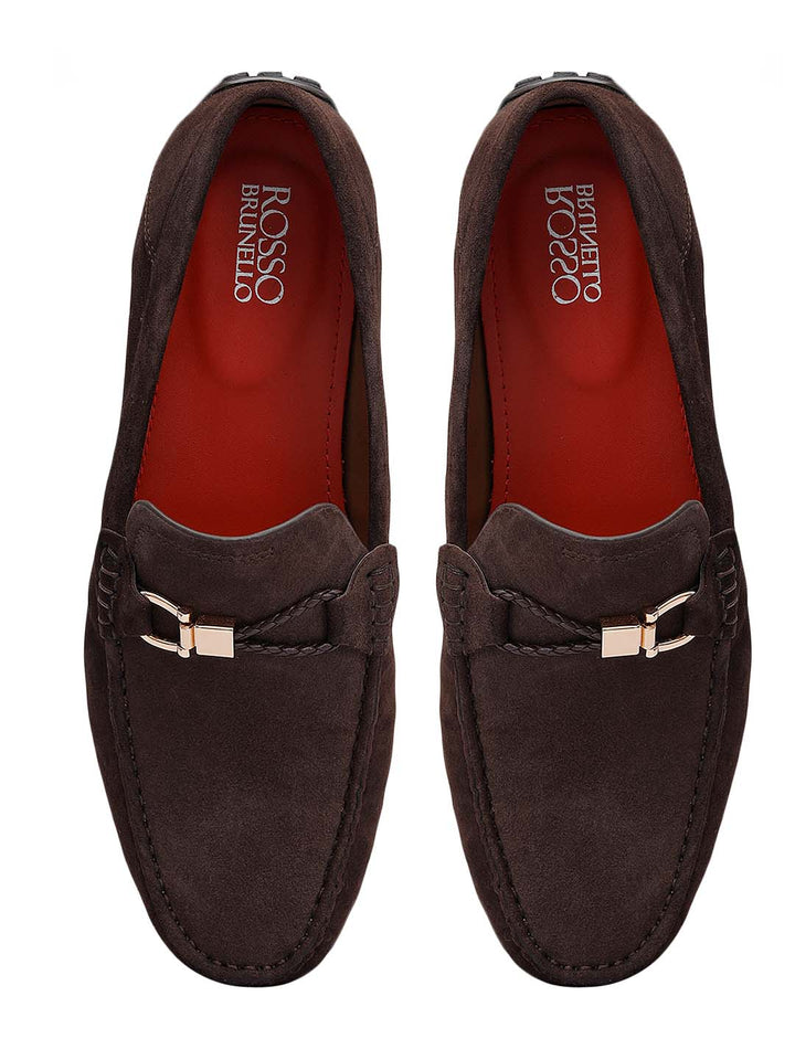 Brown Suede Leather Moccasins