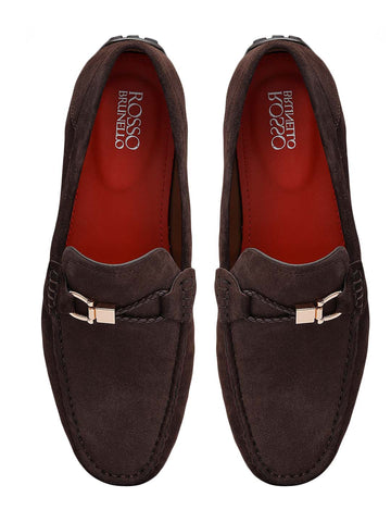 Brown Suede Leather Moccasins