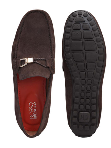 Brown Suede Leather Moccasins