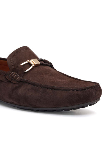Brown Suede Leather Moccasins